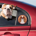 Cavalier King Charles Spaniel Dog Wearing Hipster Glasses Die Cut Vinyl Sticker