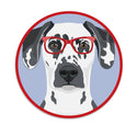 Dalmatian Dog Wearing Hipster Glasses Die Cut Vinyl Sticker