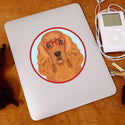 English Cocker Spaniel Dog Wearing Hipster Glasses Die Cut Vinyl Sticker