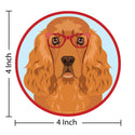 English Cocker Spaniel Dog Wearing Hipster Glasses Die Cut Vinyl Sticker