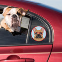 French Bulldog Dog Wearing Hipster Glasses Die Cut Vinyl Sticker