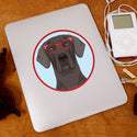 Great Dane Dog Wearing Hipster Glasses Die Cut Vinyl Sticker