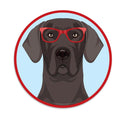 Great Dane Dog Wearing Hipster Glasses Die Cut Vinyl Sticker