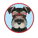 Miniature Schnauzer Dog Wearing Hipster Glasses Die Cut Vinyl Sticker