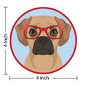 Puggle Dog Wearing Hipster Glasses Die Cut Vinyl Sticker