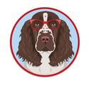 Springer Spaniel Dog Wearing Hipster Glasses Die Cut Vinyl Sticker