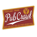 Portland Maine Pub Crawl High Life Label Style Mini Sticker