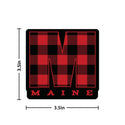 Maine M Plaid State Pride Vinyl Sticker