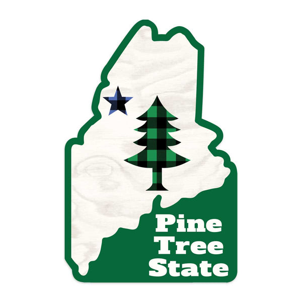 Maine Pine Tree State Pride Vinyl Sticker