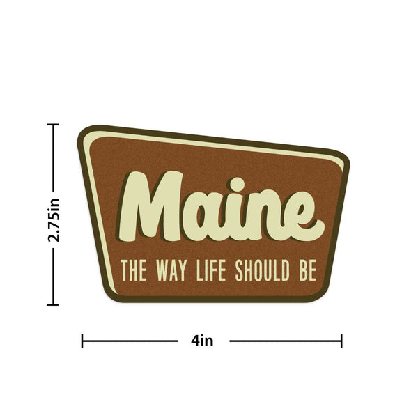 Maine Googie Style State Pride Vinyl Sticker