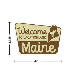 Maine Welcome to Vacationland State Pride Vinyl Sticker