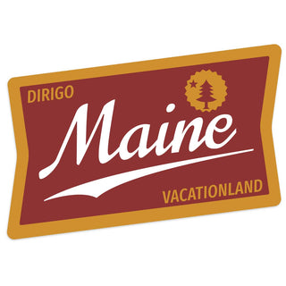 Maine Dirigo State Motto Beer Label Vinyl Sticker