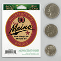 Enjoy Maine Dirigo State Motto Beer Label Mini Vinyl Sticker