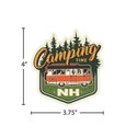 New Hampshire Camping Time State Pride Vinyl Sticker