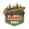 New Hampshire Camping Time State Pride Vinyl Sticker