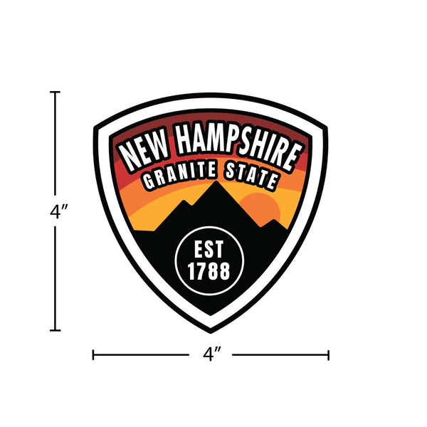 New Hampshire Est 1788 State Pride Vinyl Sticker