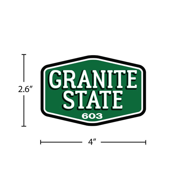New Hampshire Granite State 603 State Pride Vinyl Sticker