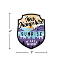 New Hampshire Sunrise State Pride Vinyl Sticker