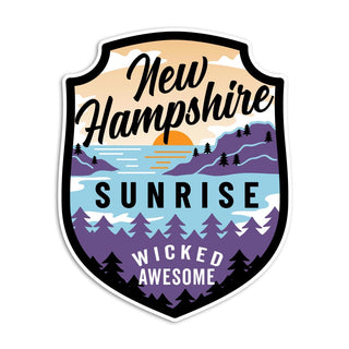 New Hampshire Sunrise State Pride Vinyl Sticker