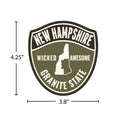 New Hampshire Wicked Awesome State Pride Vinyl Sticker