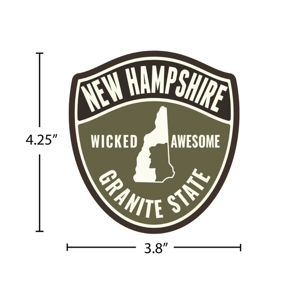 New Hampshire Wicked Awesome State Pride Vinyl Sticker