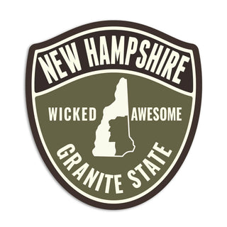 New Hampshire Wicked Awesome State Pride Vinyl Sticker