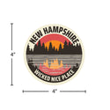 New Hampshire Wicked Nice Place State Pride Vinyl Sticker