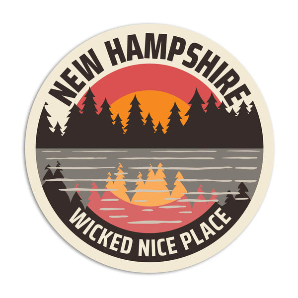 New Hampshire Wicked Nice Place State Pride Vinyl Sticker