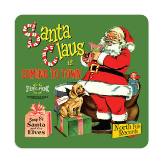 Santa Claus Coming To Town Christmas Die Cut Sticker