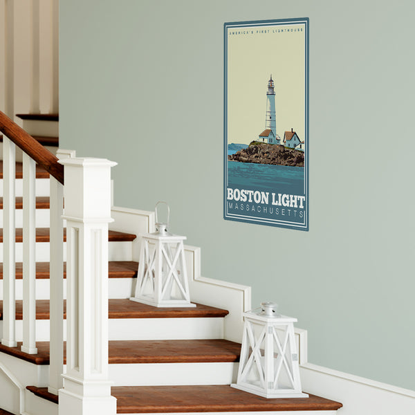 Massachusetts Boston Light Lighthouse State Travel Decal