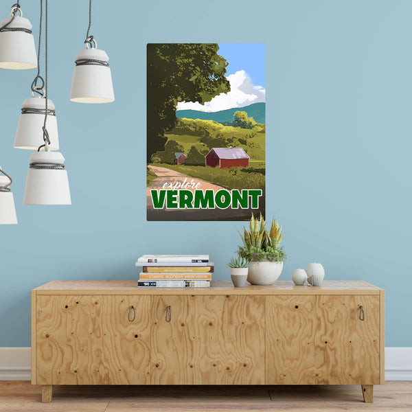 Explore Vermont State Travel Decal