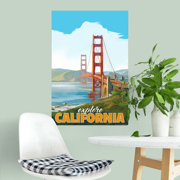 Explore California Golden Gate Bridge State Travel Decal