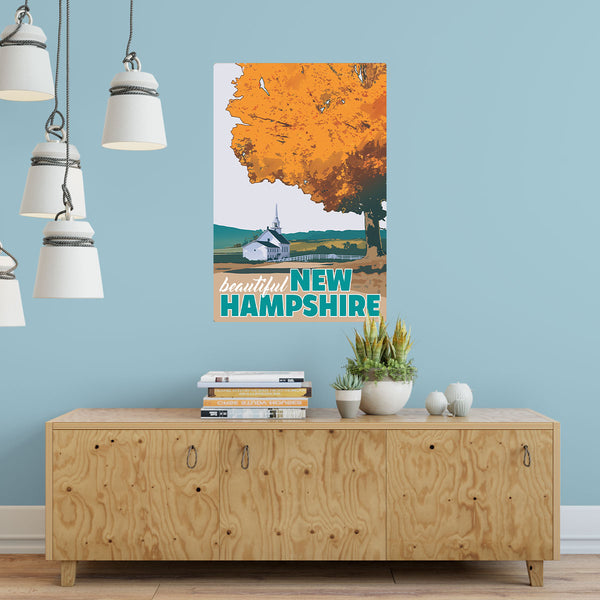 Beautiful New Hampshire State Travel Decal