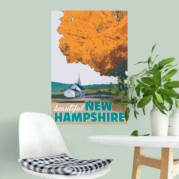 Beautiful New Hampshire State Travel Decal