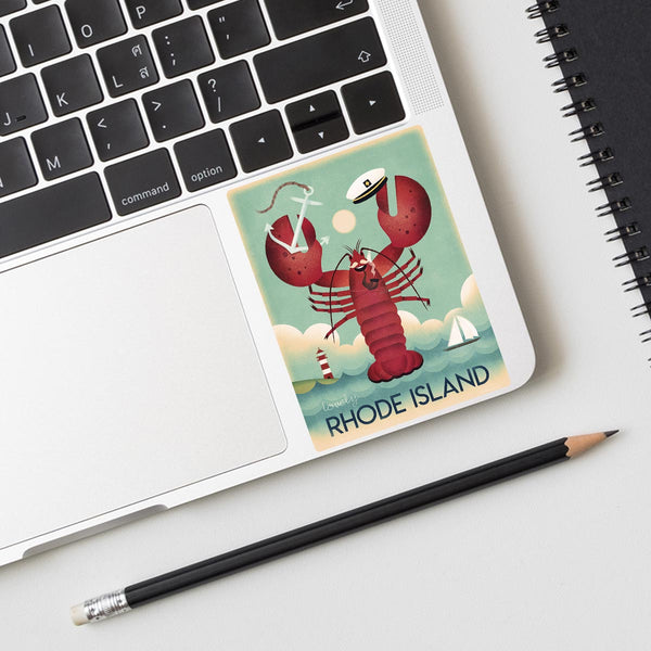 Rhode Island Lobster State Pride Vinyl Sticker
