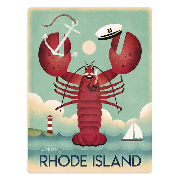 Rhode Island Lobster State Pride Vinyl Sticker