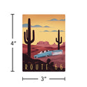 Route 66 Convertible Car Vinyl Sticker