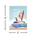 California Surfing Beach Vinyl Sticker