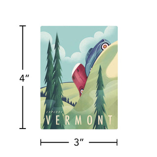 Vermont Camping State Travel Vinyl Sticker