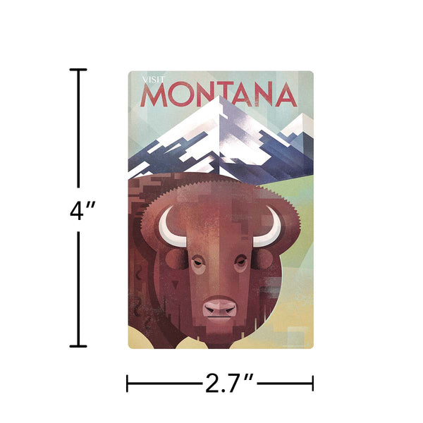 Montana Buffalo State Travel Vinyl Sticker