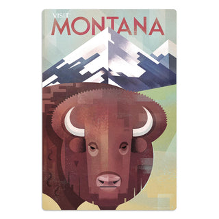 Montana Buffalo State Travel Vinyl Sticker