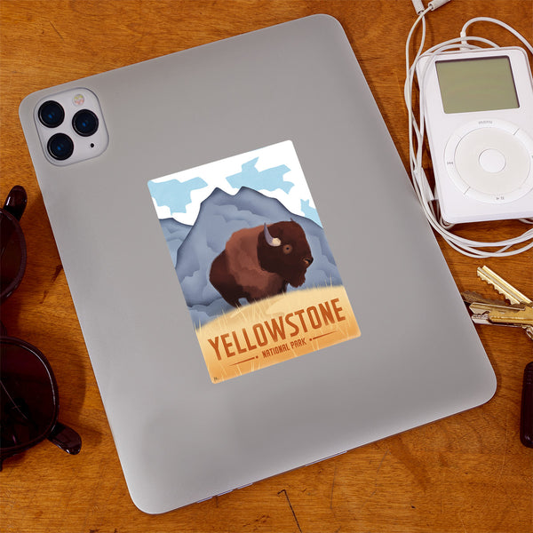 Yellowstone National Park Wyoming Buffalo Vinyl Sticker