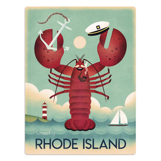 Rhode Island Lobster State Pride Mini Vinyl Sticker