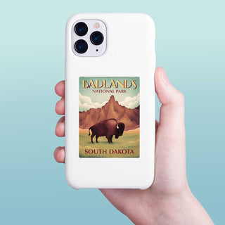 Badlands National Park South Dakota Buffalo Mini Vinyl Sticker