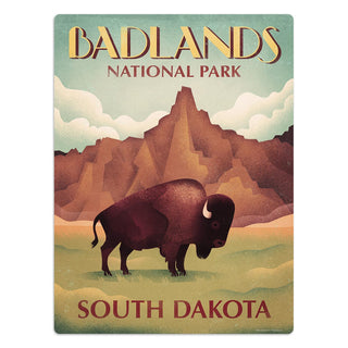 Badlands National Park South Dakota Buffalo Mini Vinyl Sticker