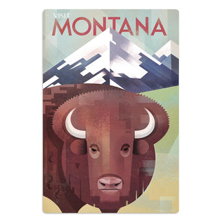 Montana Buffalo State Travel Mini Vinyl Sticker