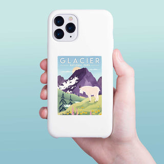 Glacier National Park Montana Mountain Goat Mini Vinyl Sticker