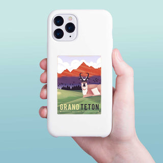 Grand Teton National Park Wyoming Bighorn Sheep Mini Vinyl Sticker