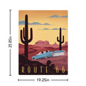 Route 66 Convertible Car Decal