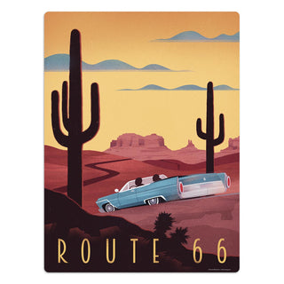 Route 66 Convertible Car Decal